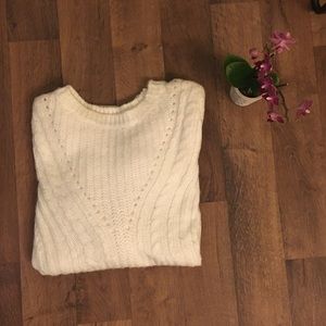 Soft Knit White Sweater